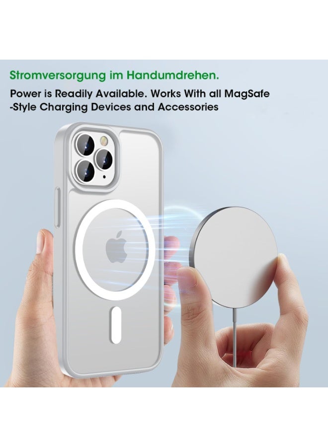 ACLIX Magnetic Case for iPhone 11 Pro [Shockproof & Slim] Matte Hard Back Cover with high-Grade Protection | White - Image 2